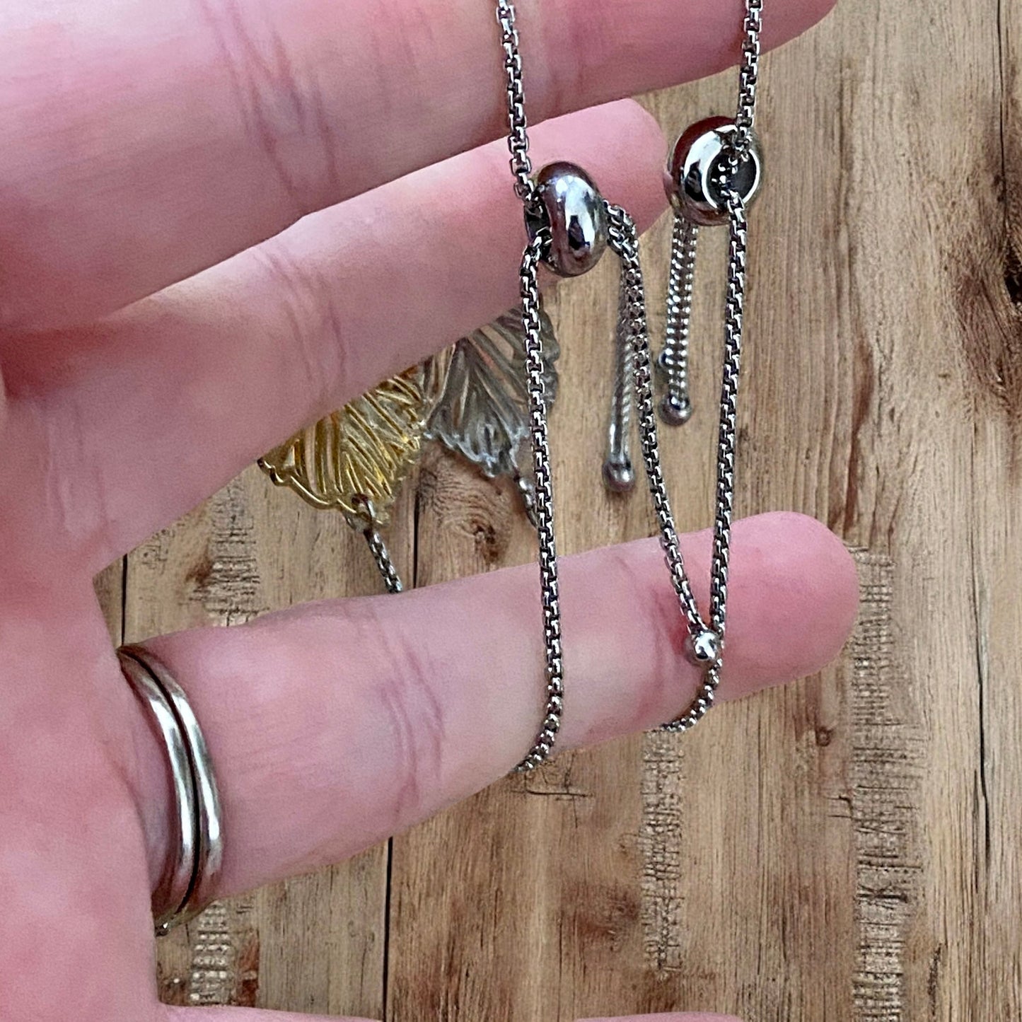 Adjustable Bracelet - Simple Leaf