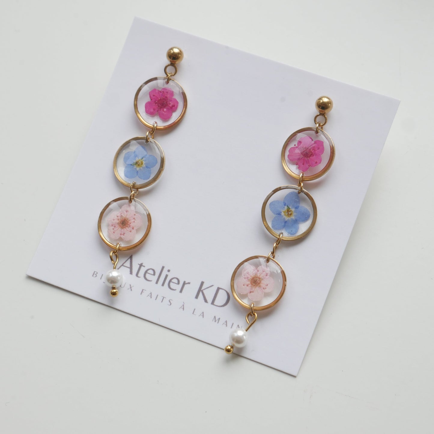 Boucles d'oreilles Perla trio- rond