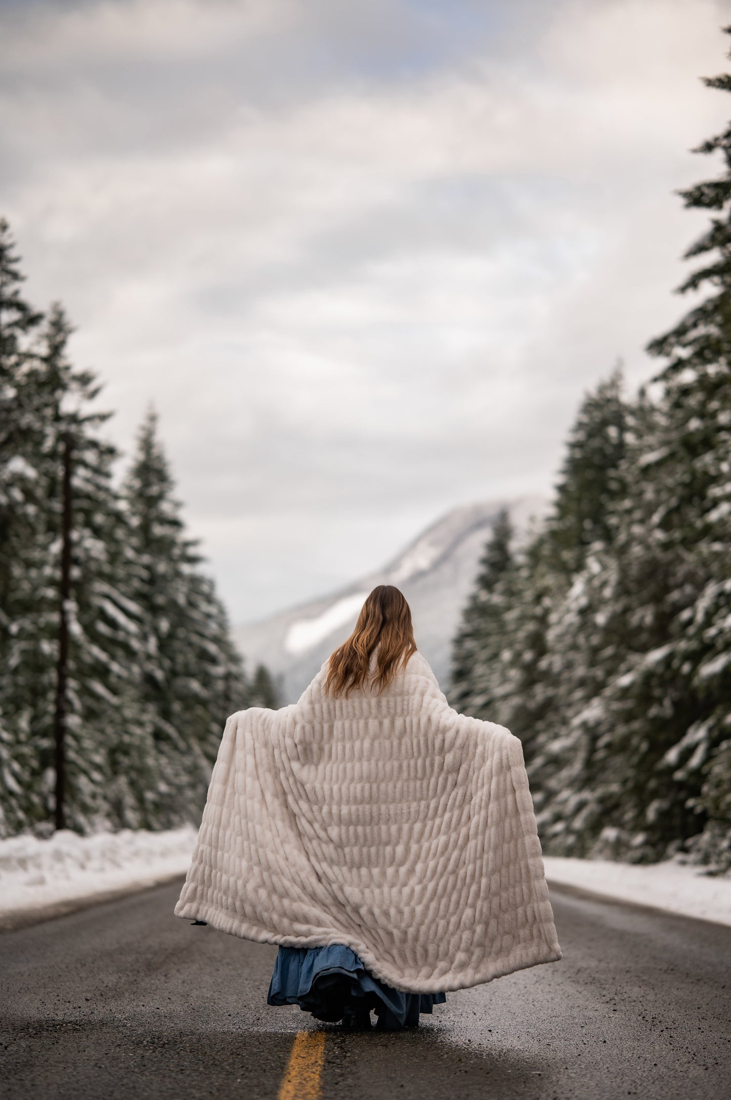 Cream Clouds Double-sided Minky Blanket