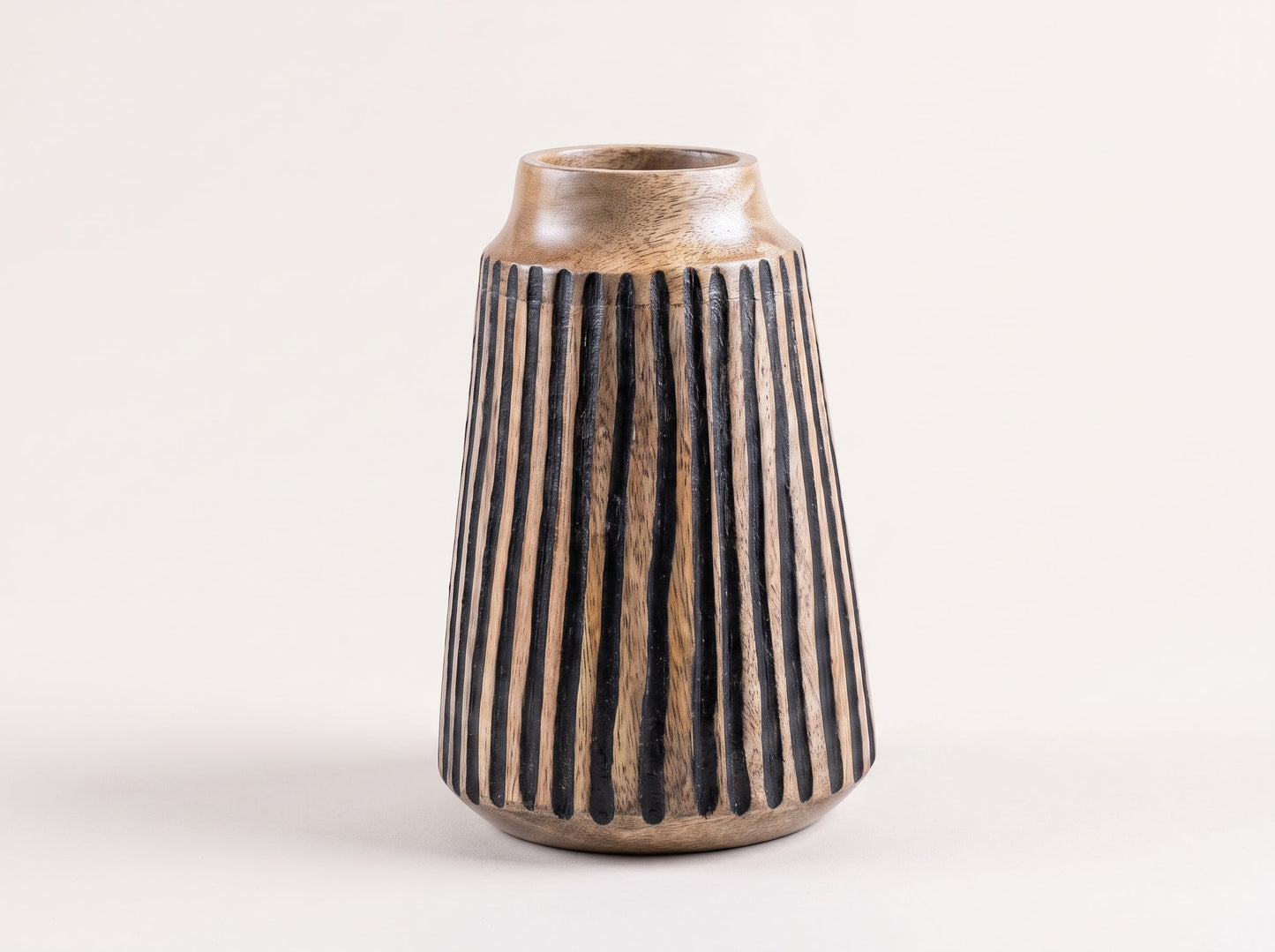 Tapered Vase with Black Lines, Small