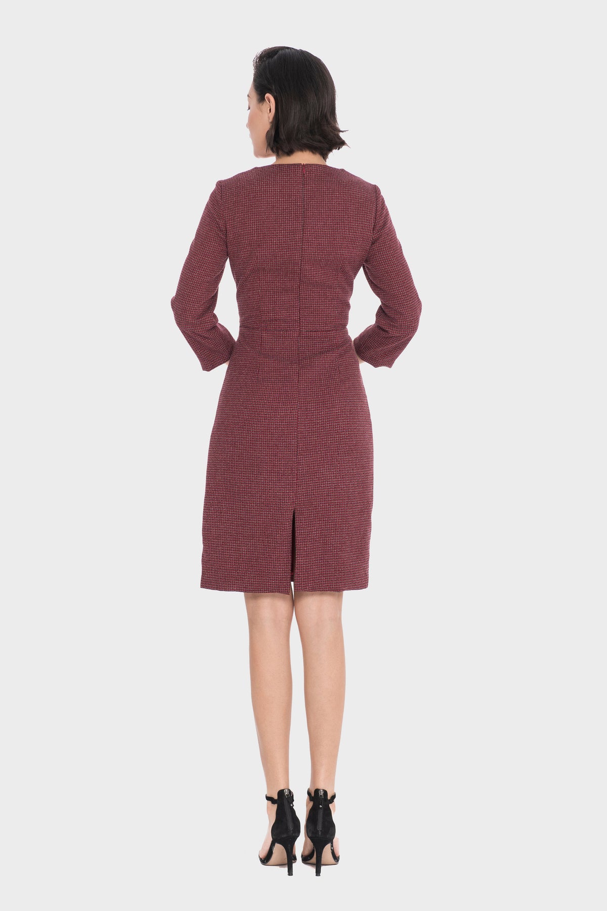Sheath Dress, Semi-Fitted with Round Neck