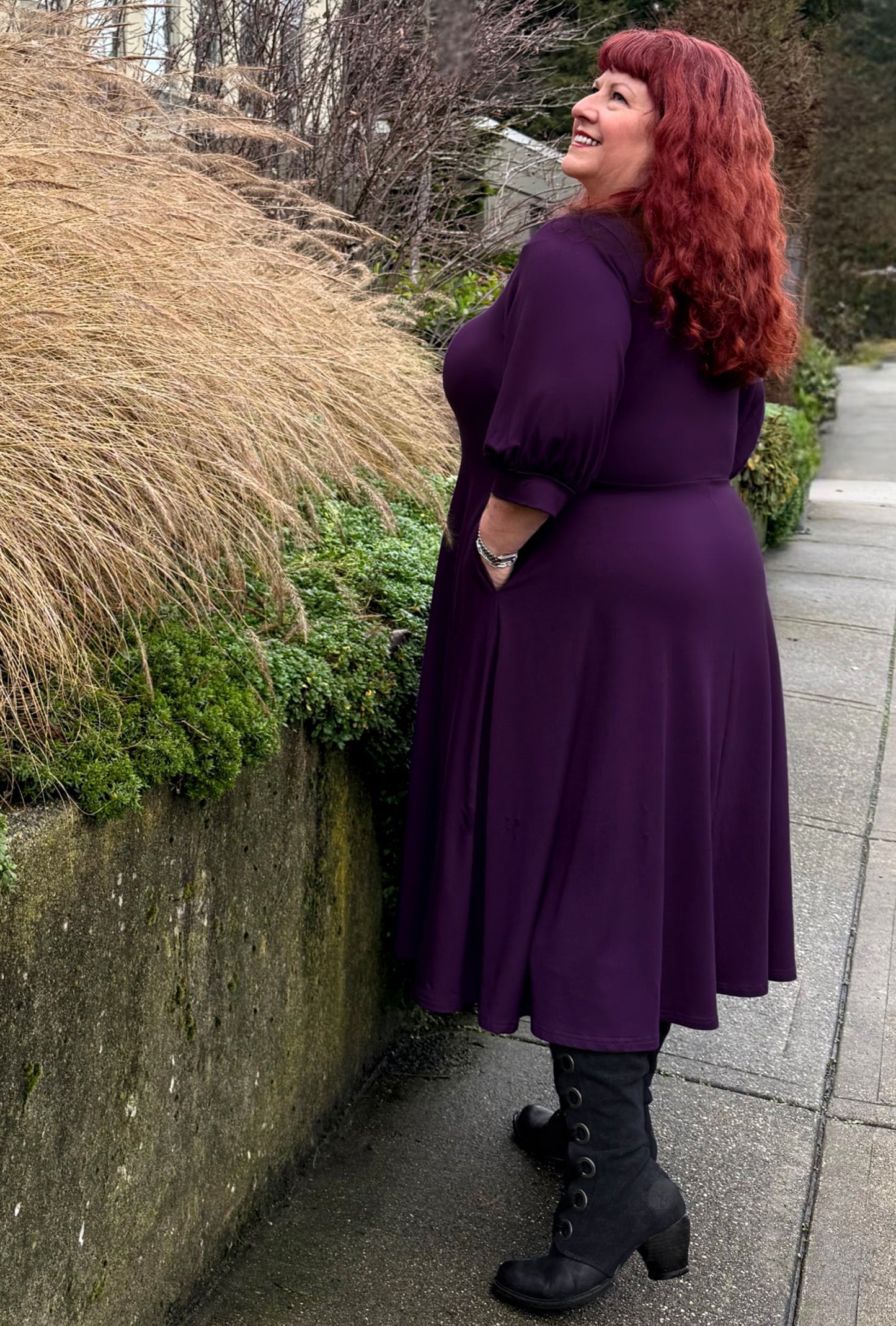 Willow Midi Dress - Amethyst Sustainable Bamboo Knit