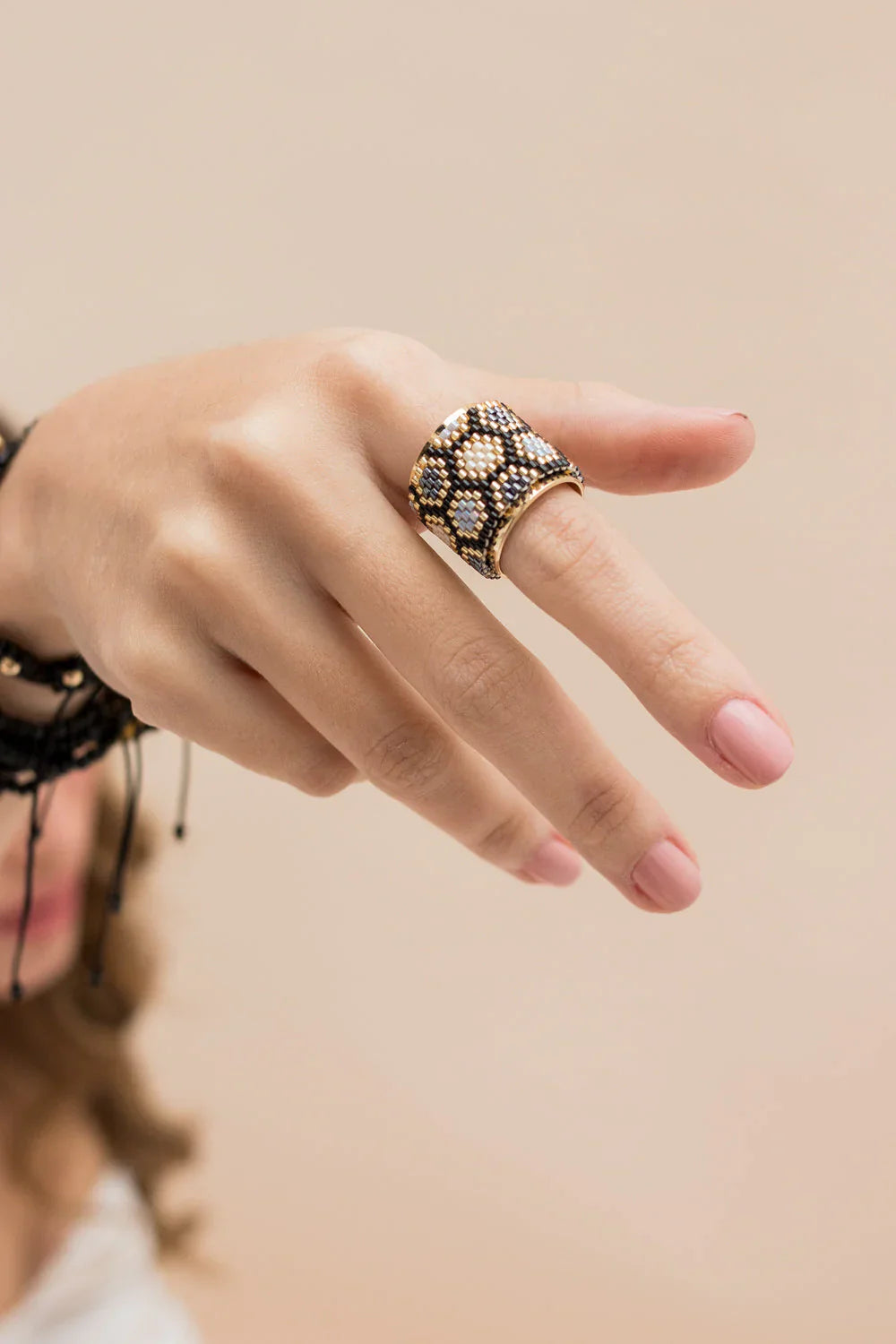 Miyuki Ring - Animal Print