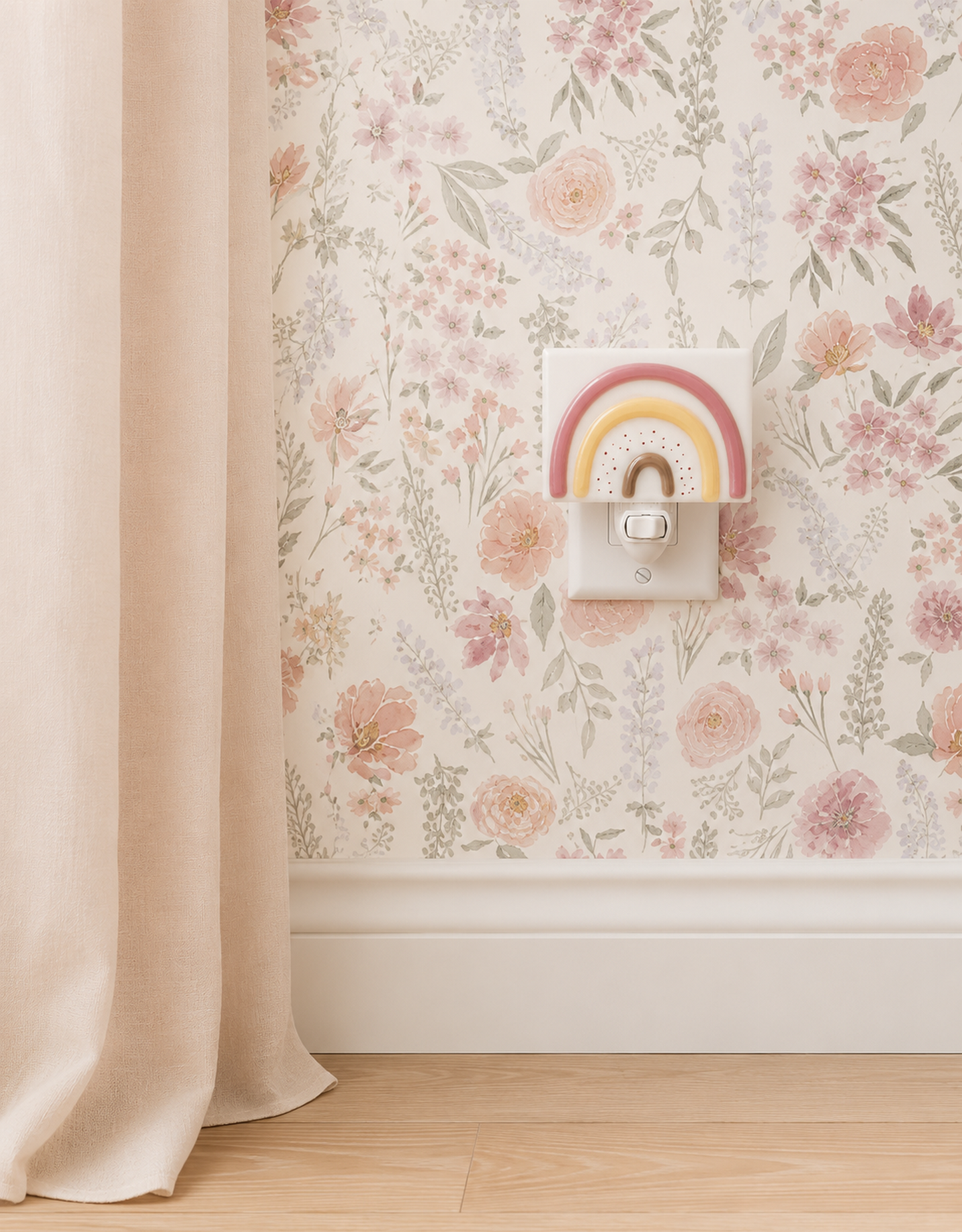 Night Light - Rainbow - Vintage Pink - Veille sur toi