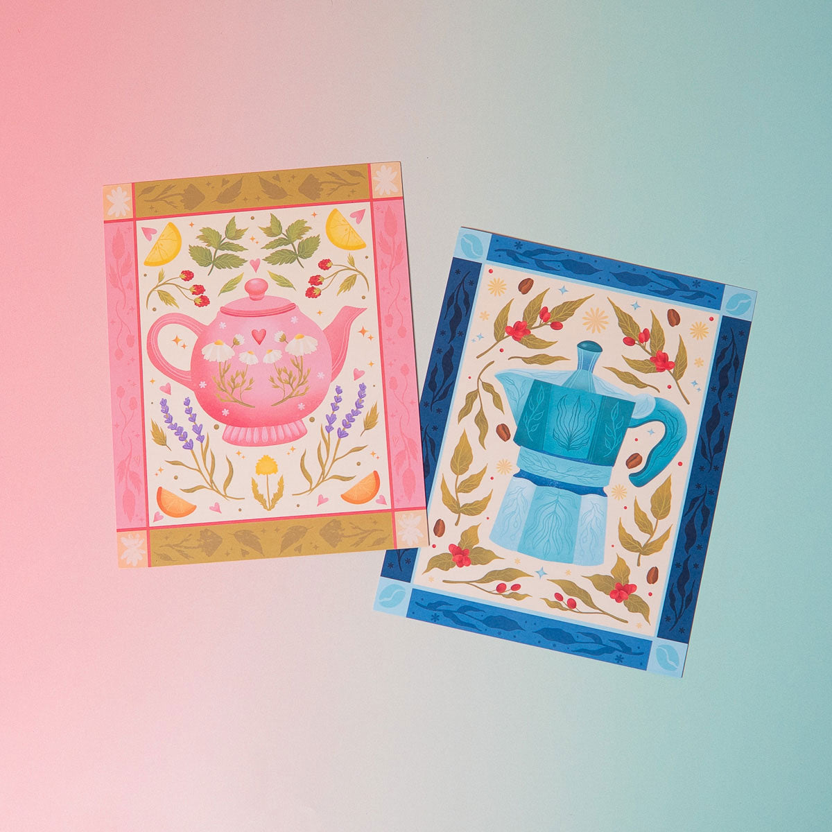 Moka Pot Coffee Art Print (7"x9")