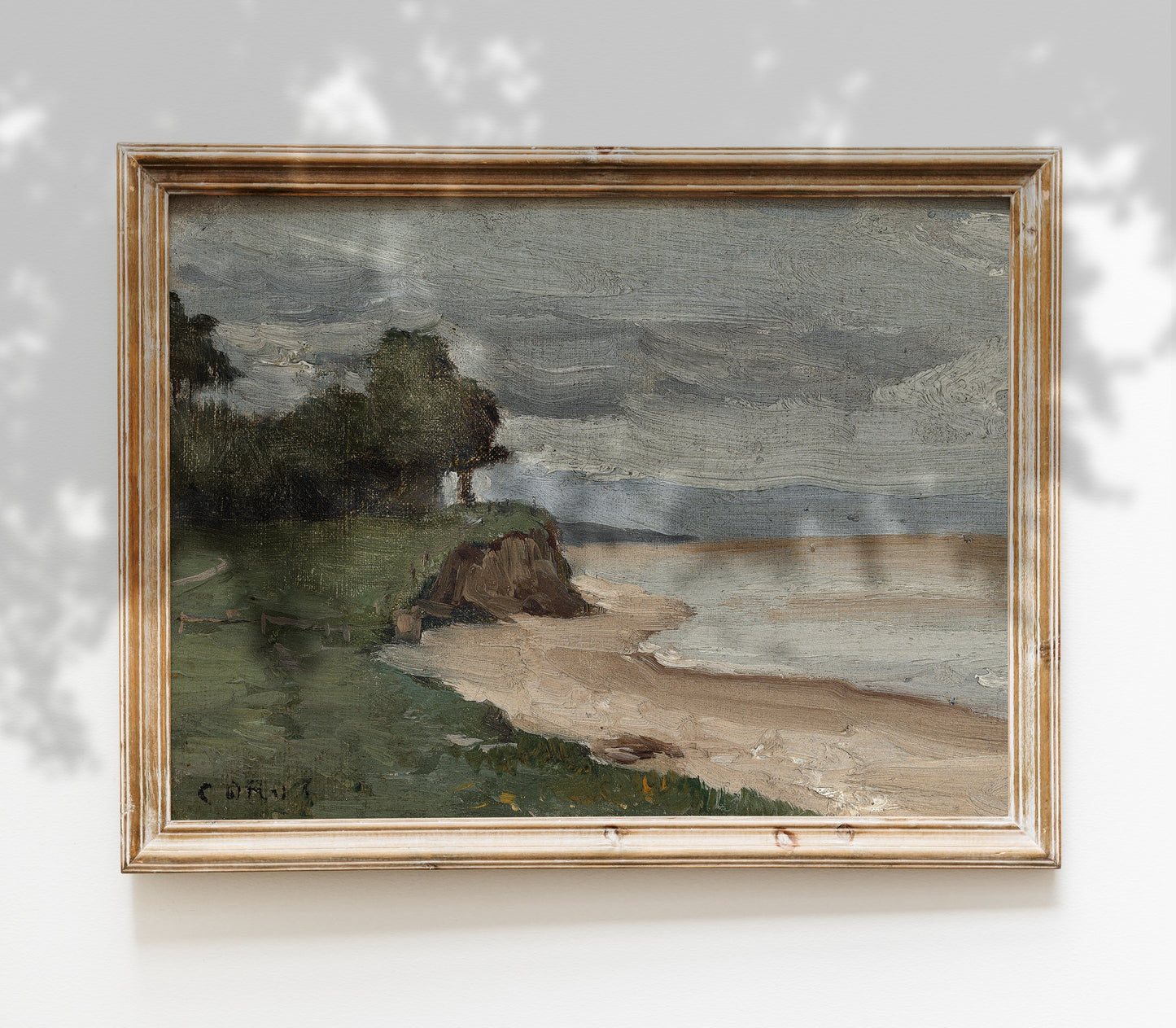 Vintage Coastal Seaside Landscape Art Print