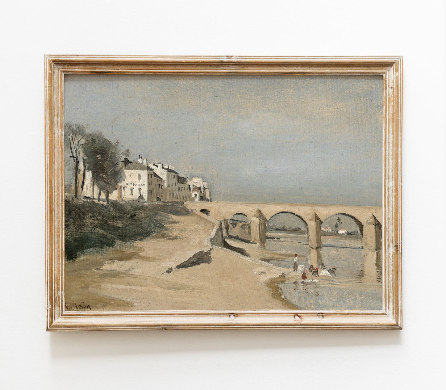 Vintage Desert Seaside Landscape Art Print