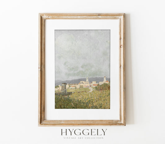 Vintage City and Field Art Print L195