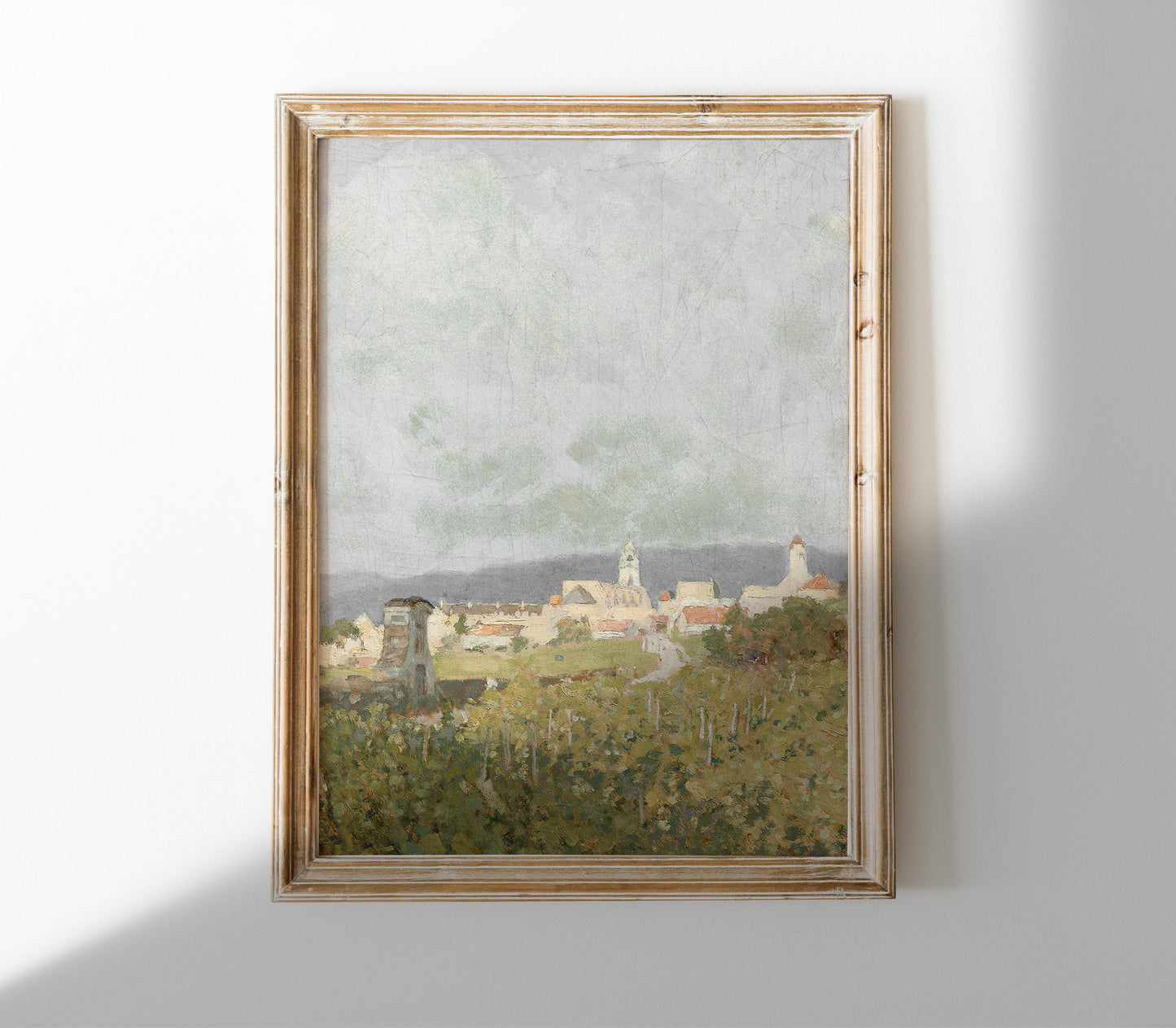 Vintage City and Field Art Print L195