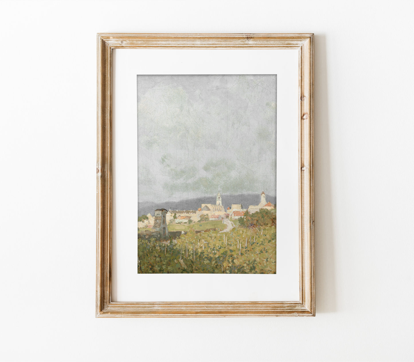 Vintage City and Field Art Print L195