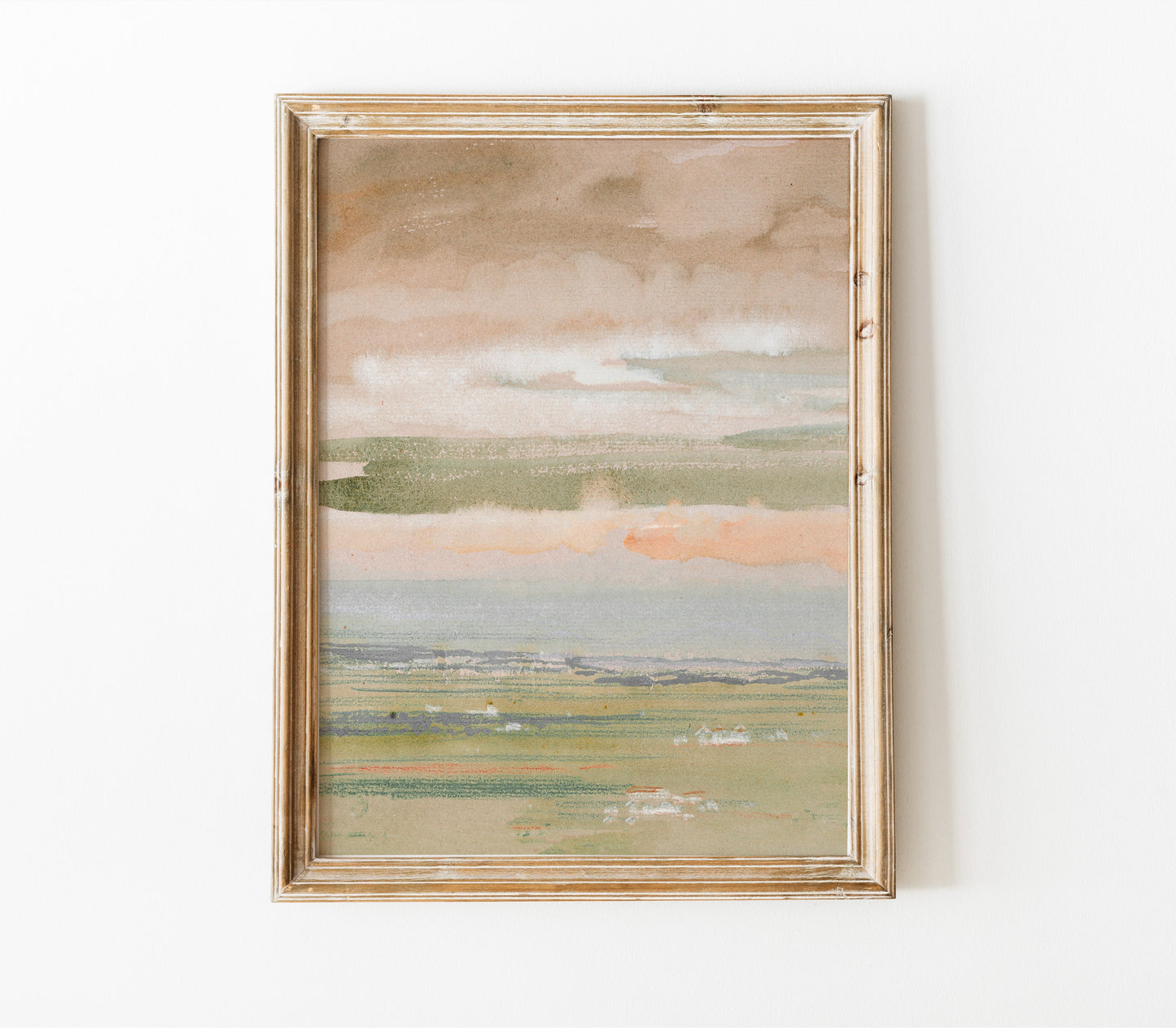 Watercolor Pastel Landscape Art Print