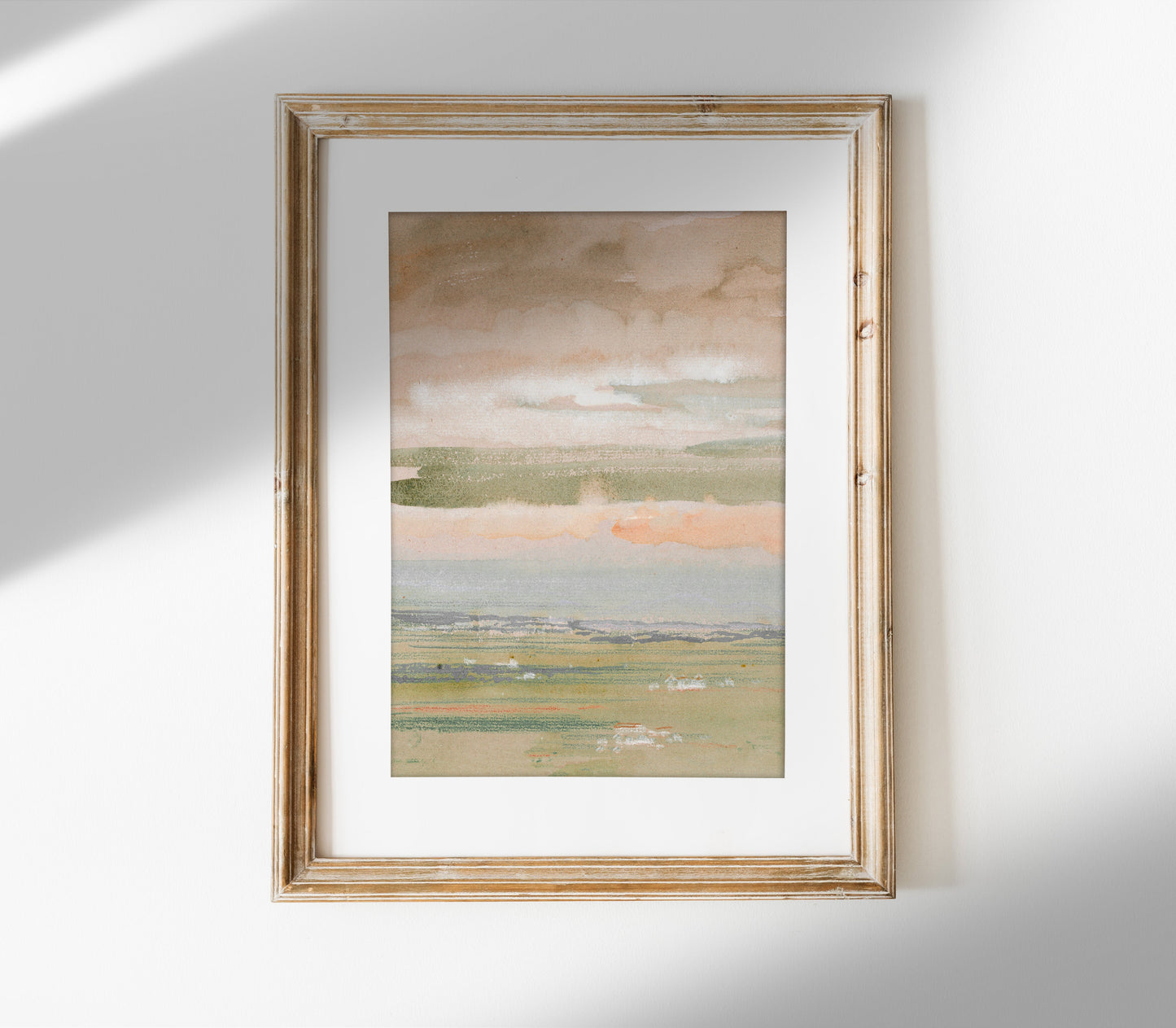 Watercolor Pastel Landscape Art Print