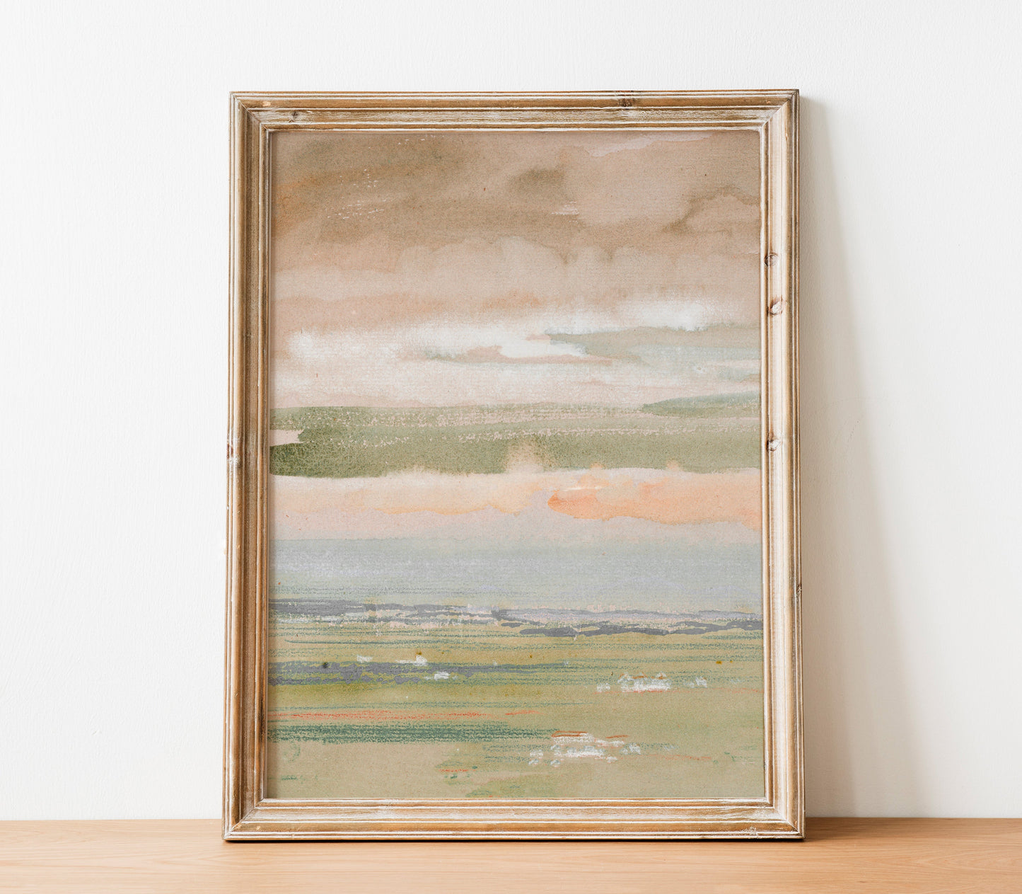 Watercolor Pastel Landscape Art Print