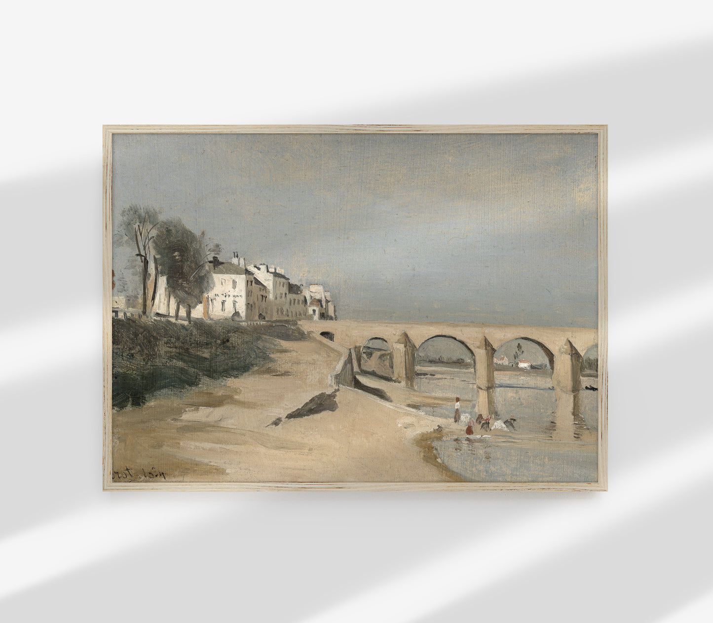 Vintage Desert Seaside Landscape Art Print