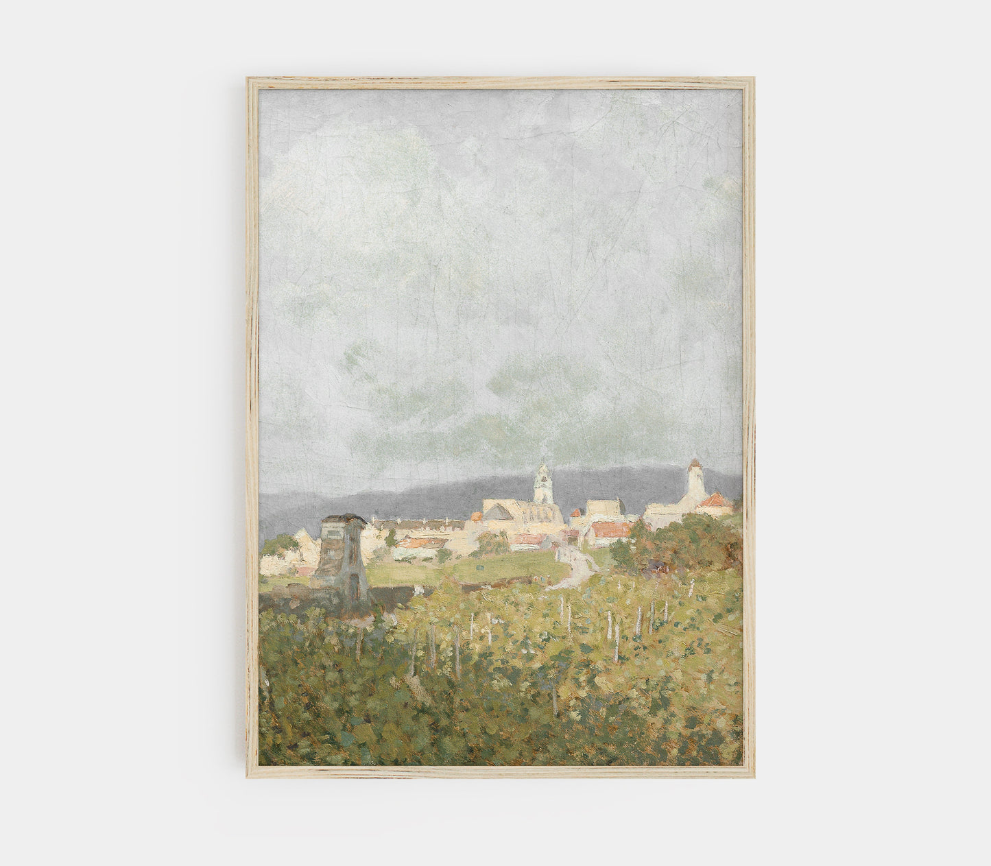 Vintage City and Field Art Print L195