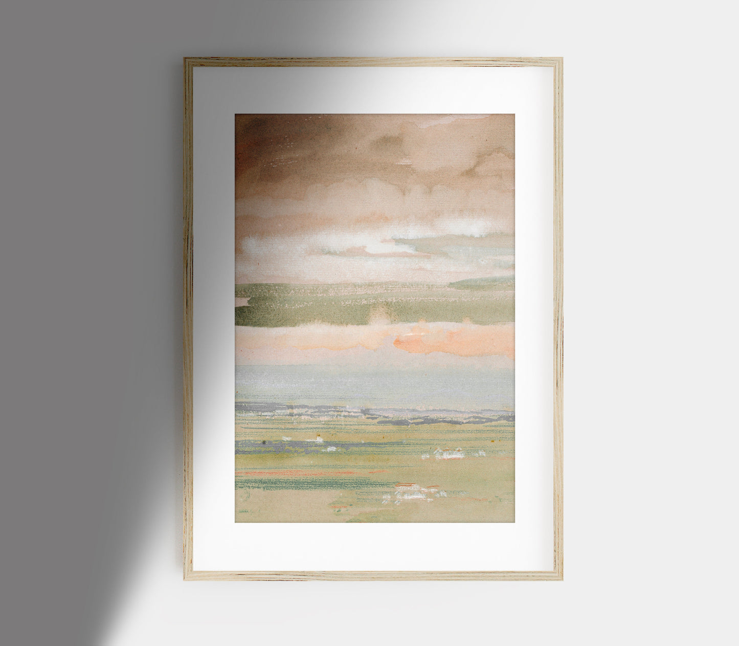 Watercolor Pastel Landscape Art Print