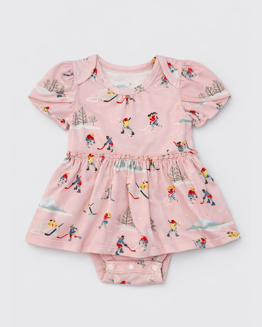 Short Sleeve Bodysuit Dress - She Shoots She Scores