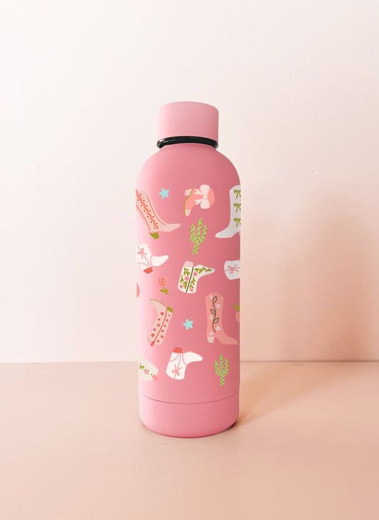 Bouteille en acier inox 17oz rose vif - Cowgirl