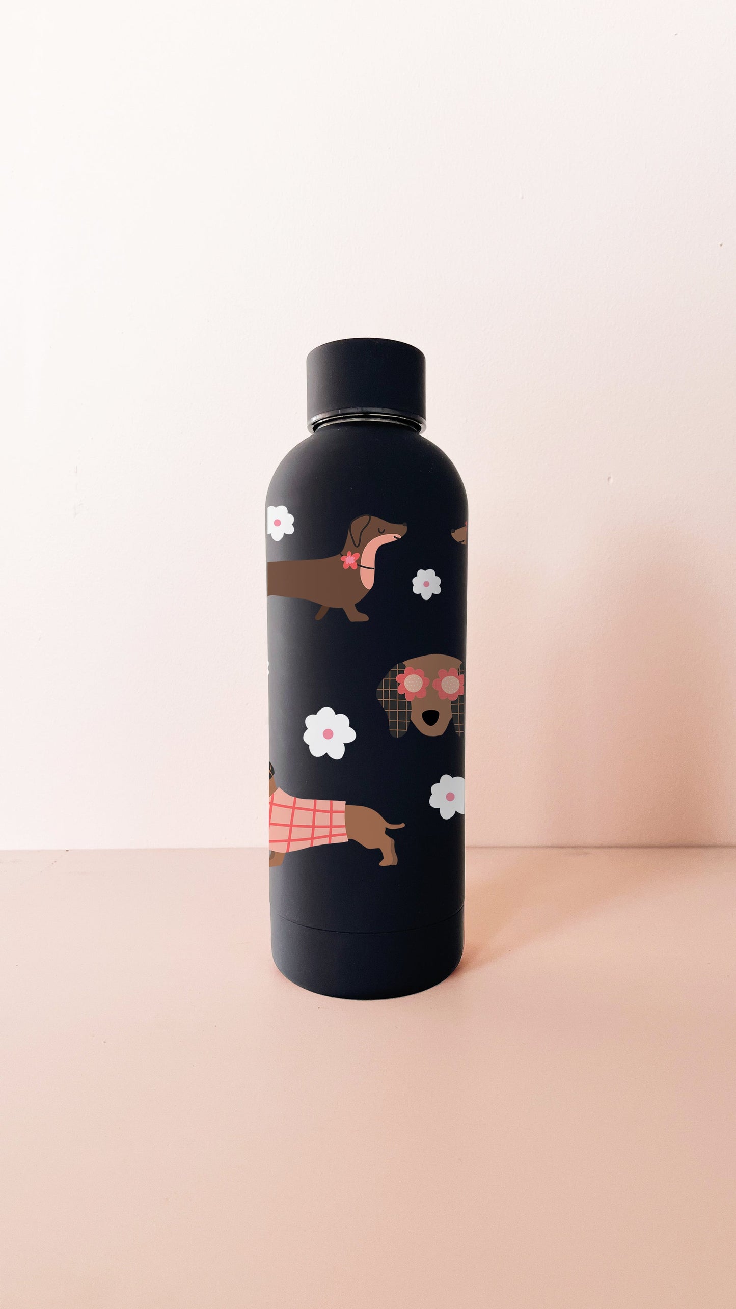 Bouteille en acier inox 17oz - noir Teckels de printemps