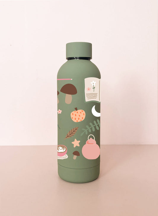 Bouteille en acier inox 17oz sauge - Club de lecture