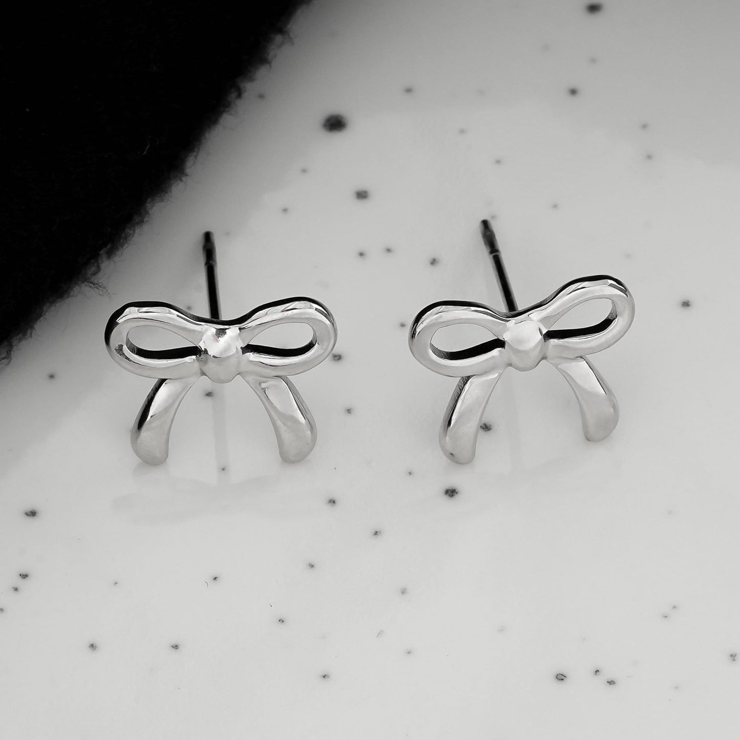 Bow Shaped Stud Earrings