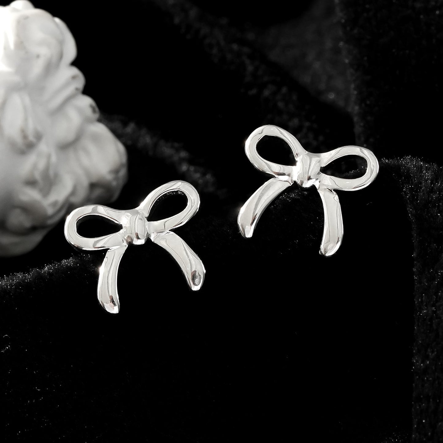 Bow Shaped Stud Earrings