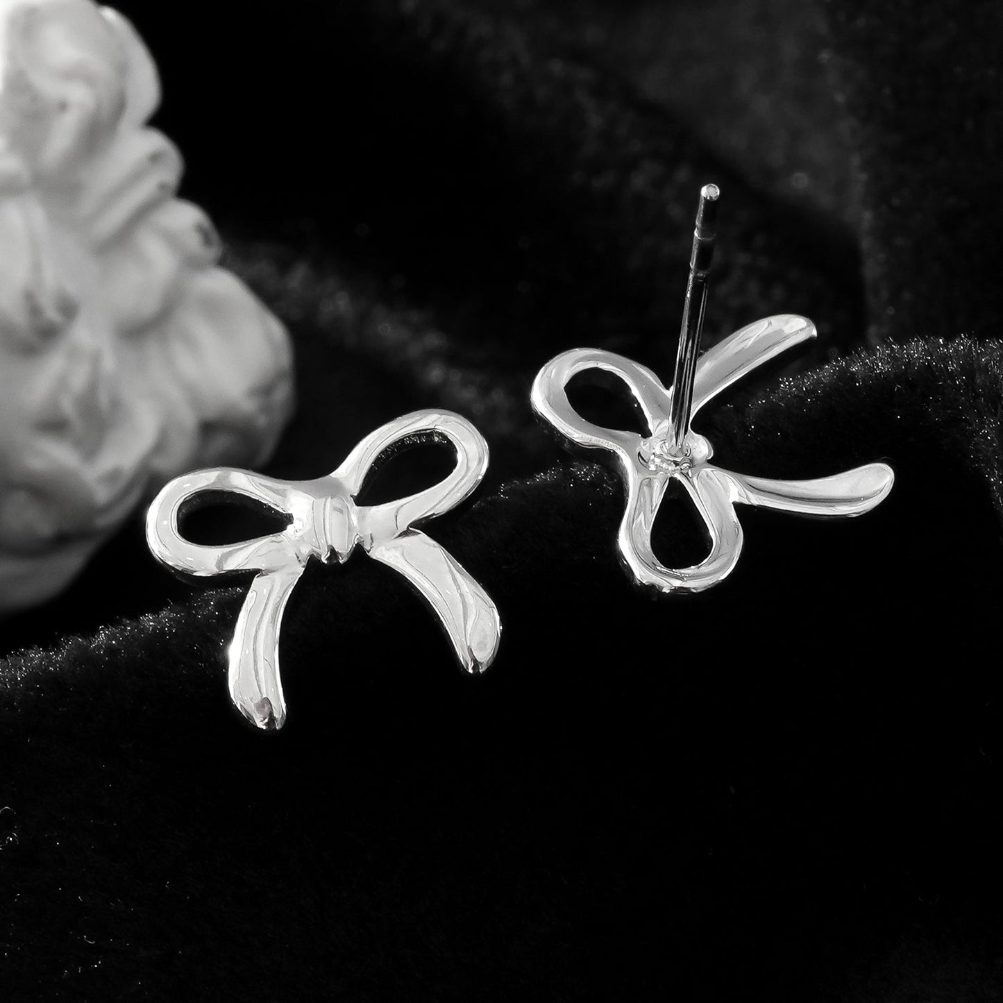 Bow Shaped Stud Earrings