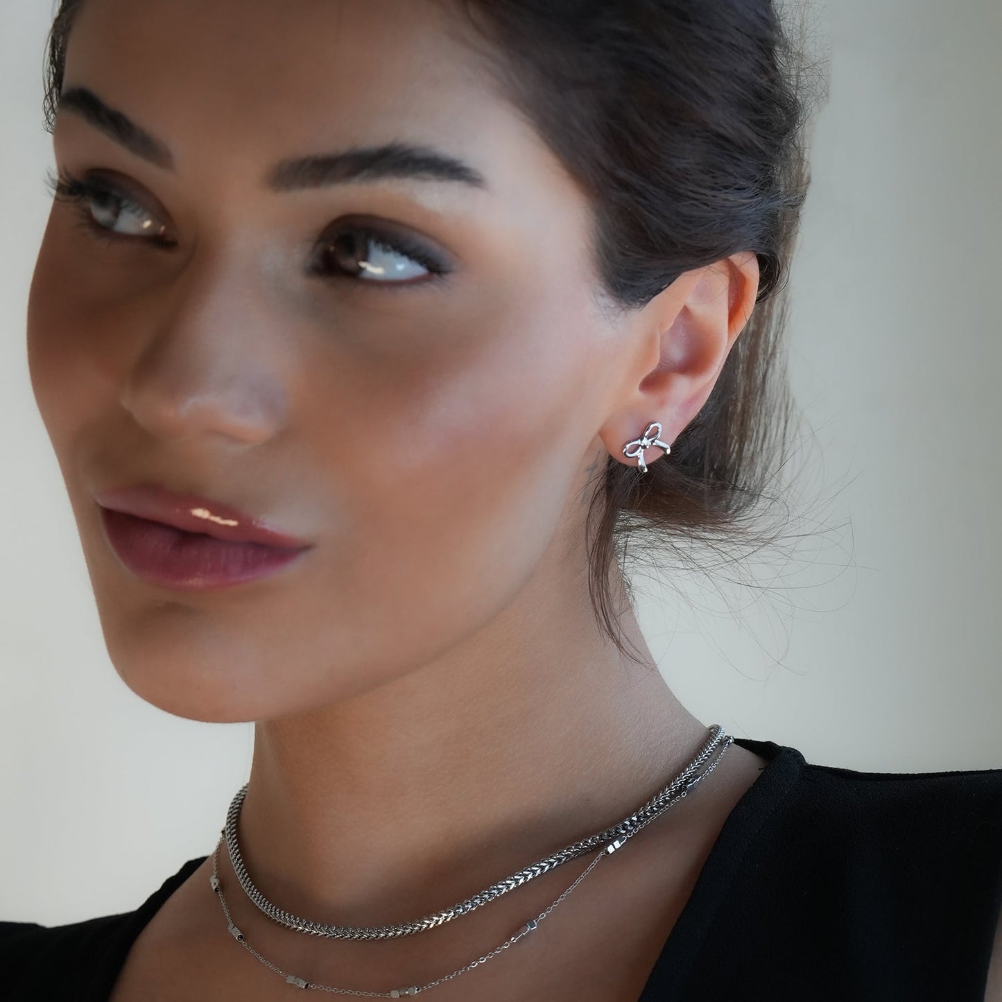 Bow Shaped Stud Earrings