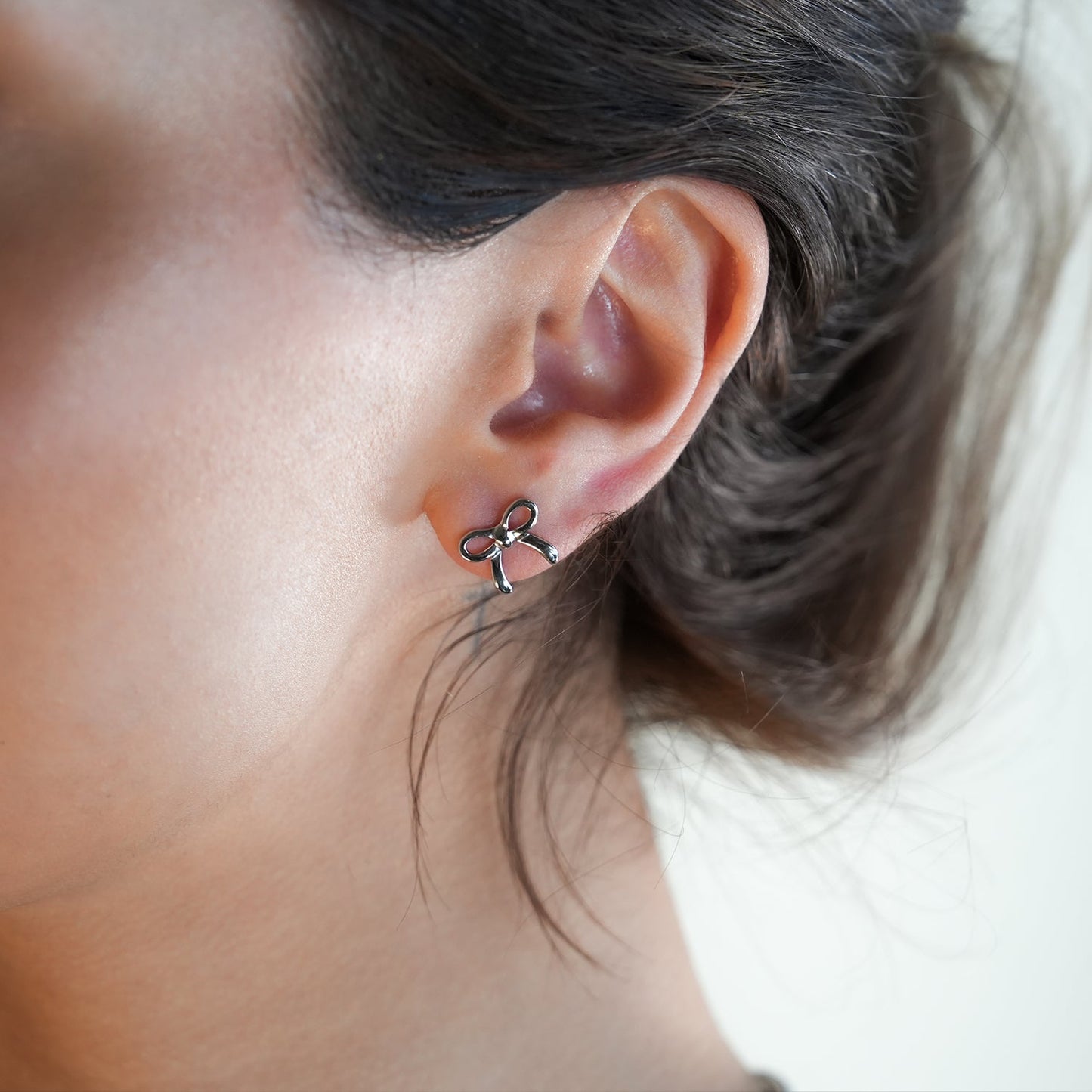 Bow Shaped Stud Earrings