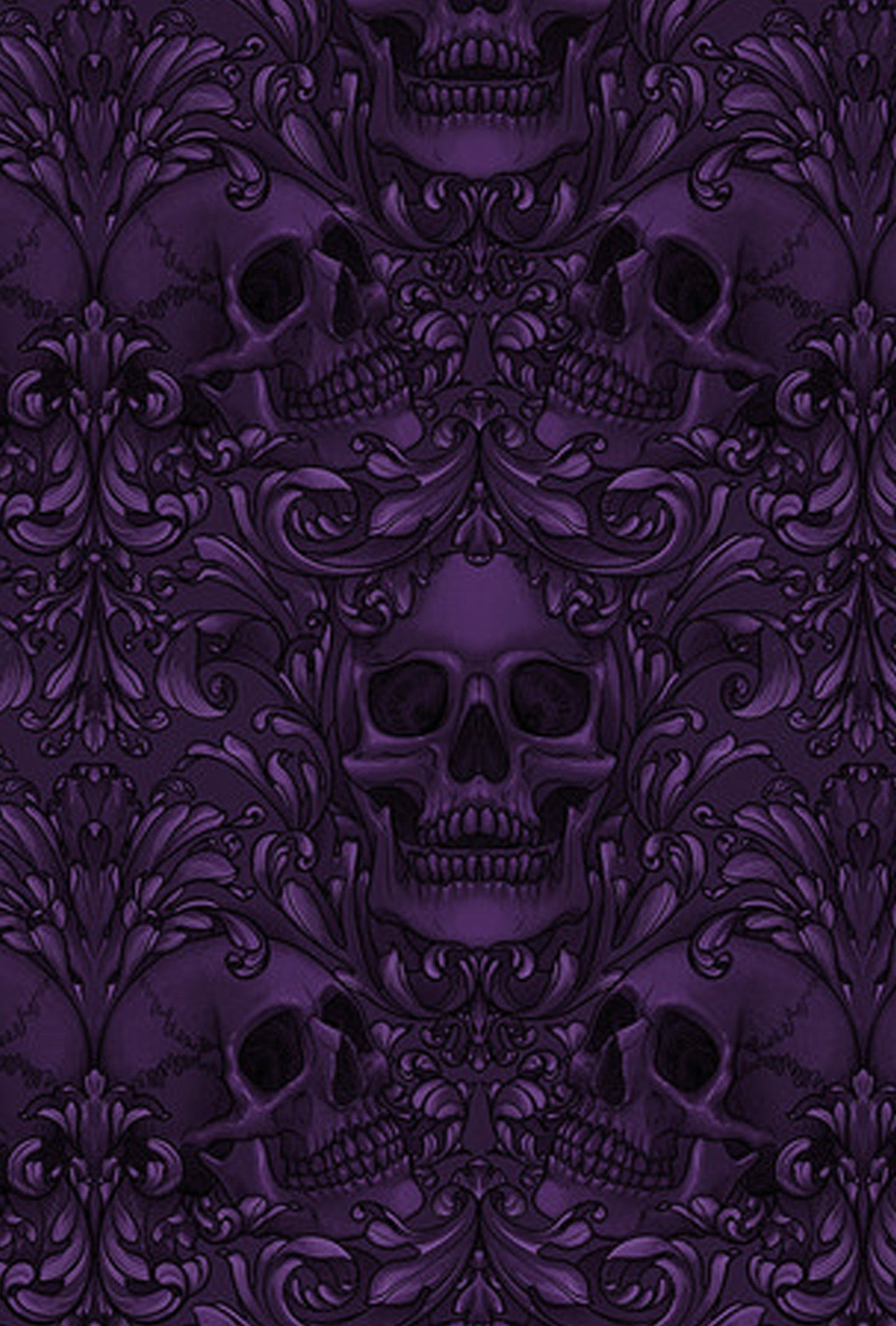 Norma - Baroque 'N' Bones - Purple Skull Dress