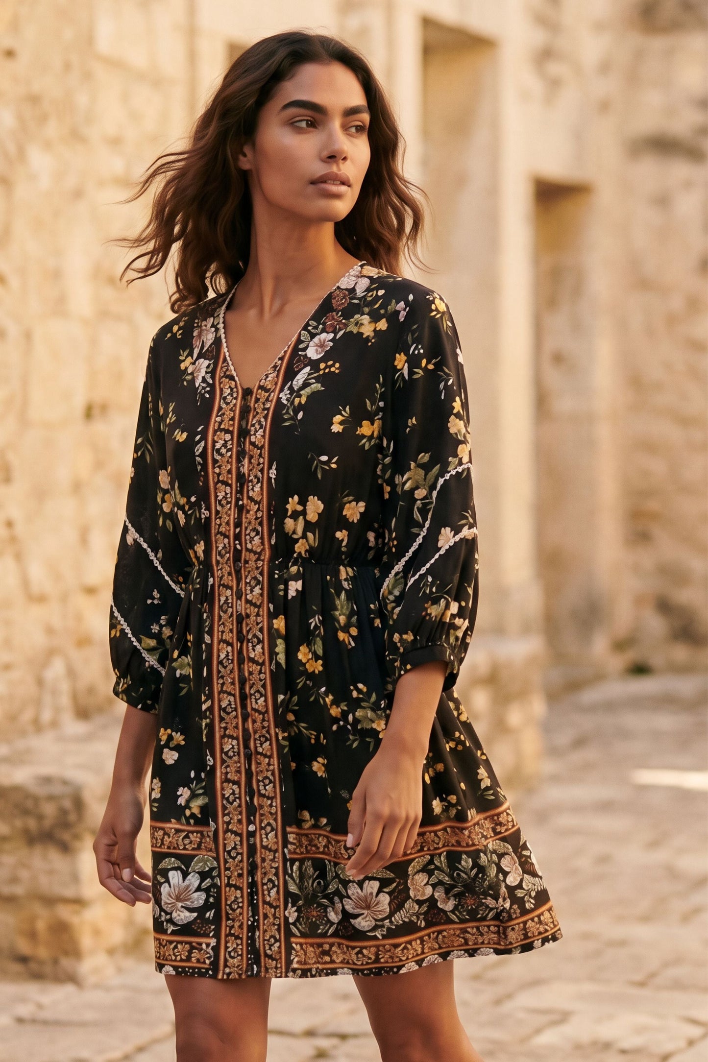 PRE-SALE | Brigitta Printed Boho Dress