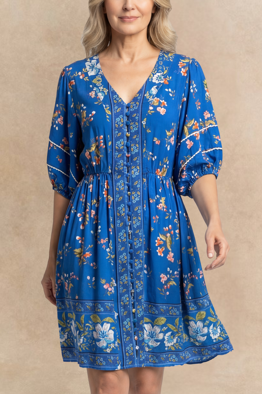 PRE-SALE | Brigitta Printed Boho Dress