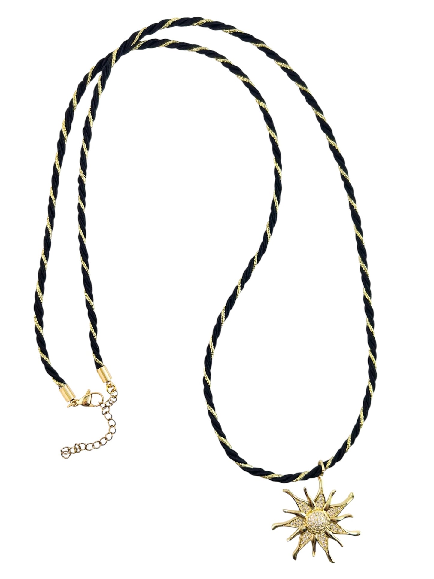 Sparkling Sun Cord Necklace