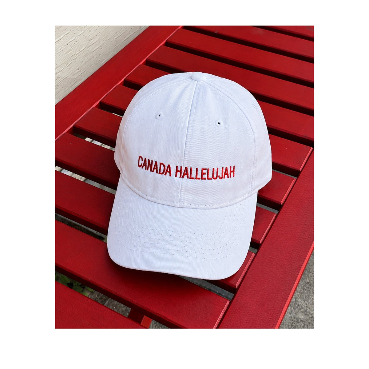 Floof Unisex Canada Hallelujah Cap in White