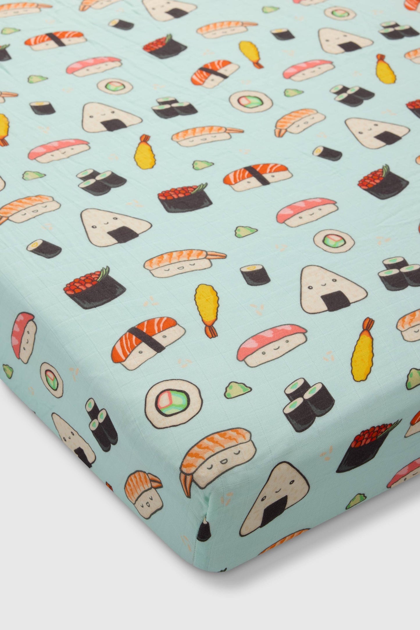Muslin Fitted Crib Sheet - Sushi