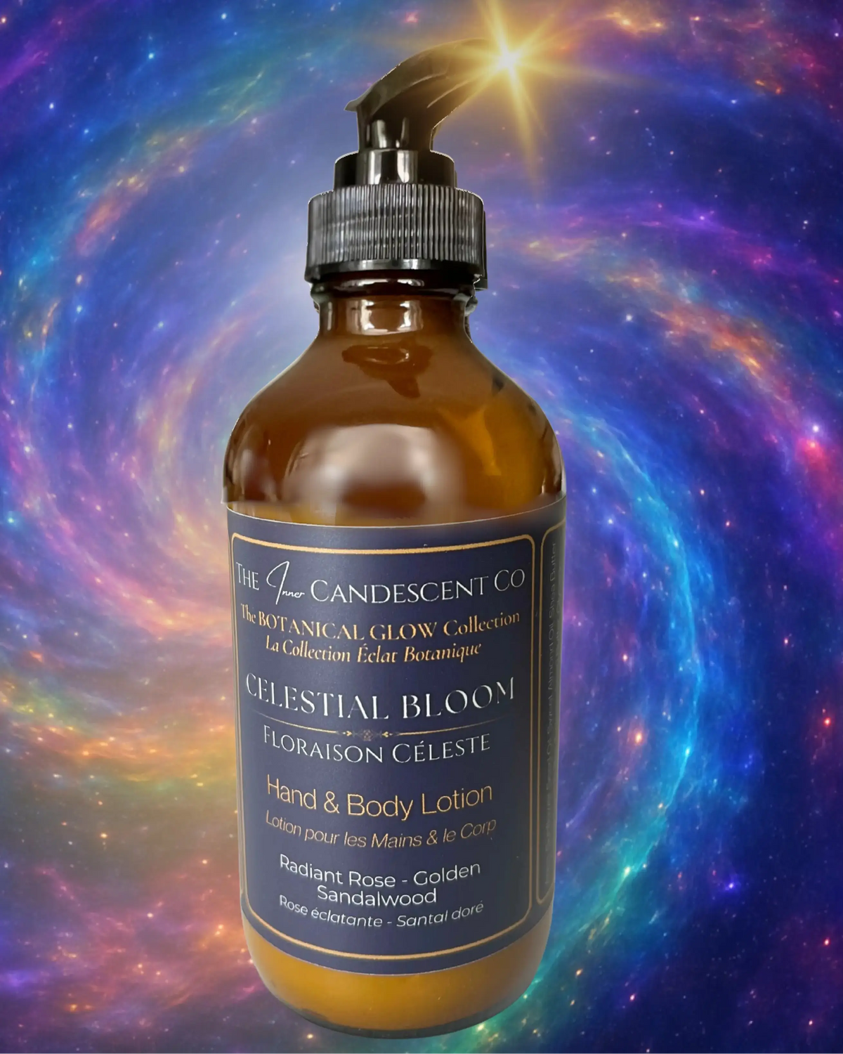 CELESTIAL BLOOM | Rose, Amber & Sandalwood Luxury Hand & Body Lotion