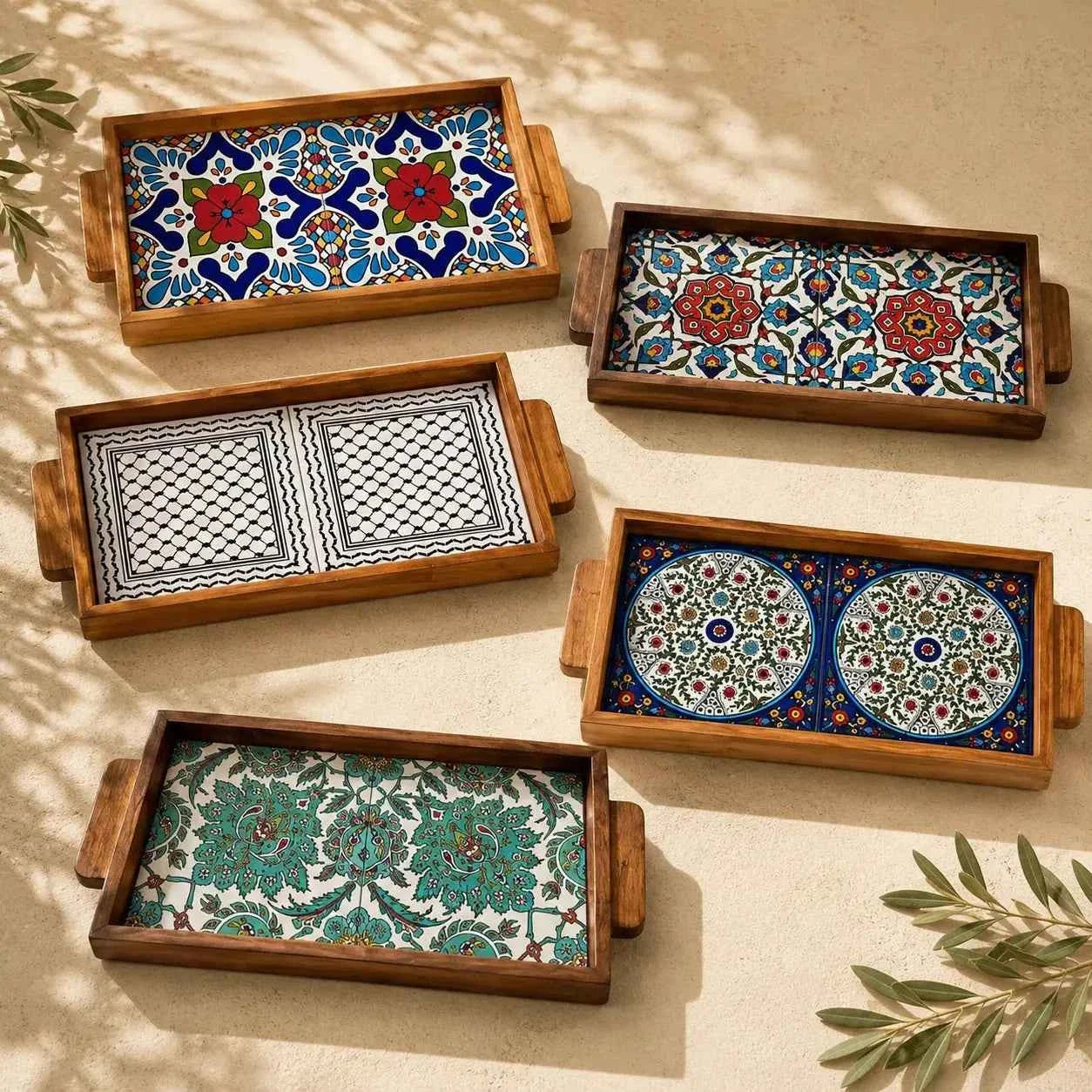 Enhance Your Home with a Handmade Palestinian Ceramic Tray – Rectangular 15×30×3 cm