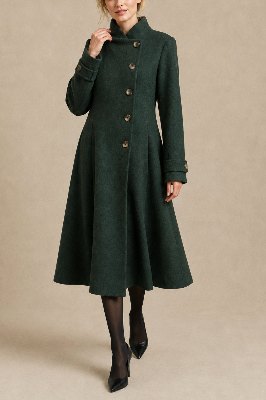 Harper Retro Flared Coat