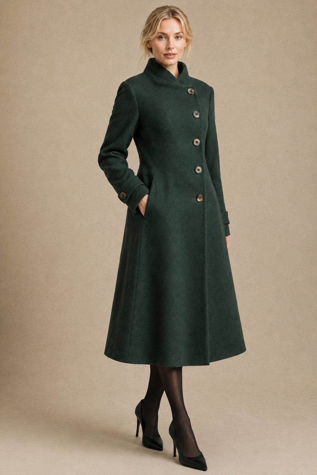 Harper Retro Flared Coat