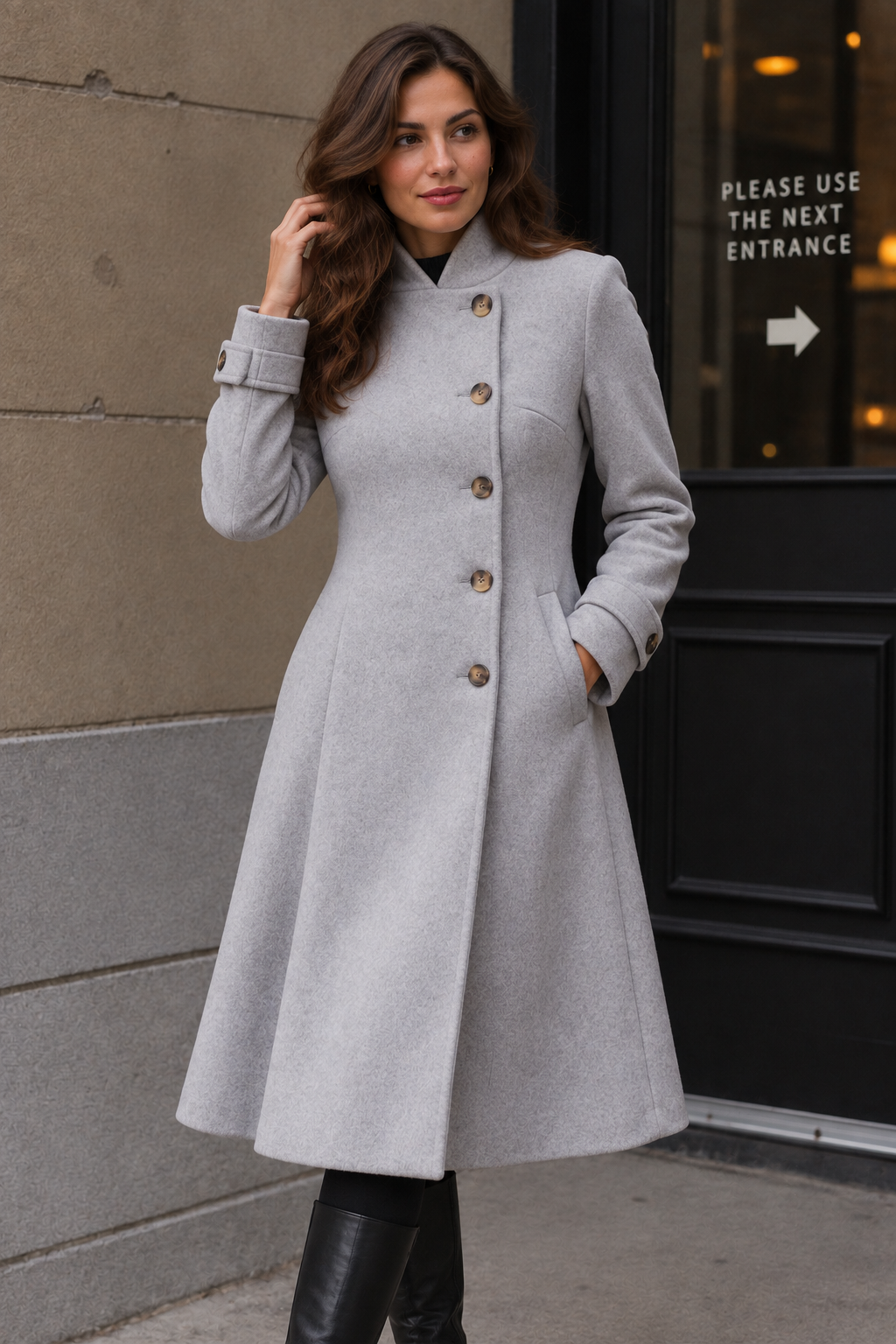 Harper Retro Flared Coat