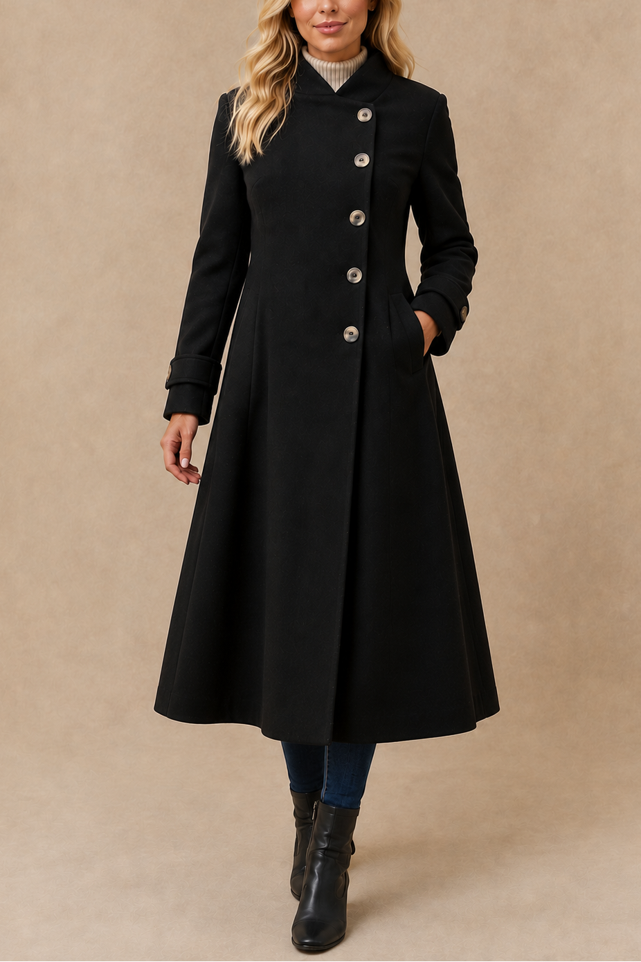 Harper Retro Flared Coat