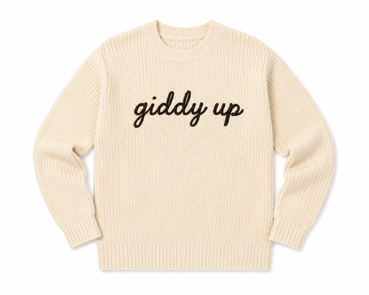 Giddy Up Adult Cotton Sweater