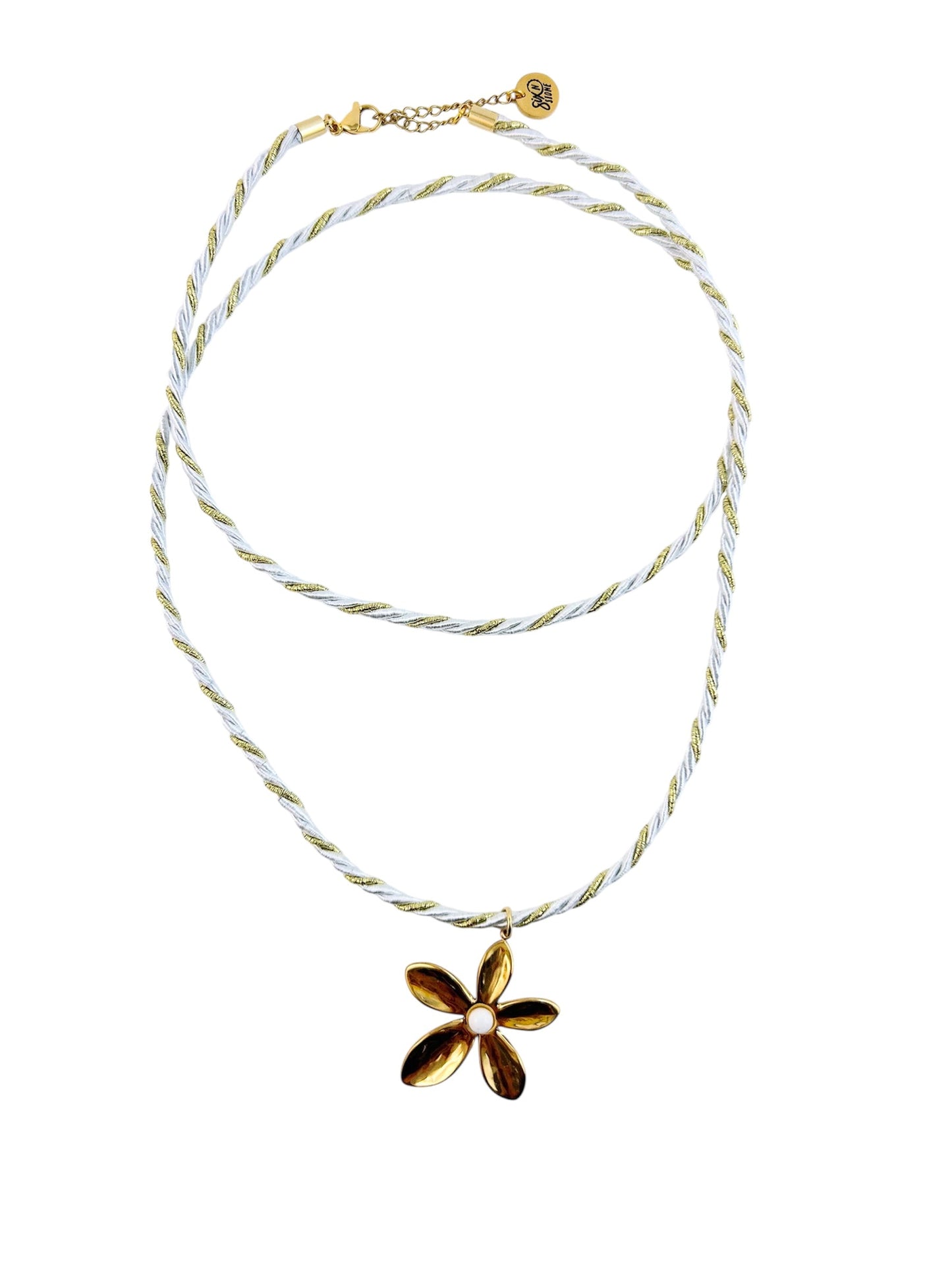 Pearl Flower Cord Necklace