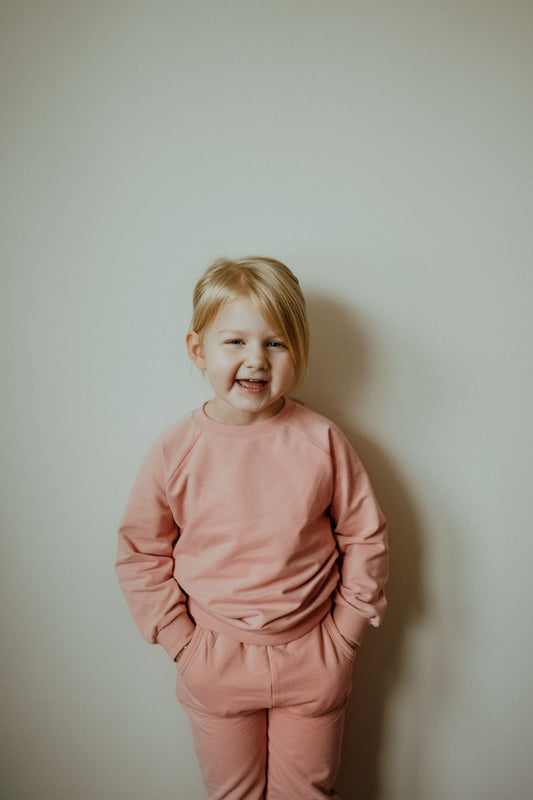 Organic Cotton Baby & Toddler Sweatsuit, Flamingo | ba.be.O