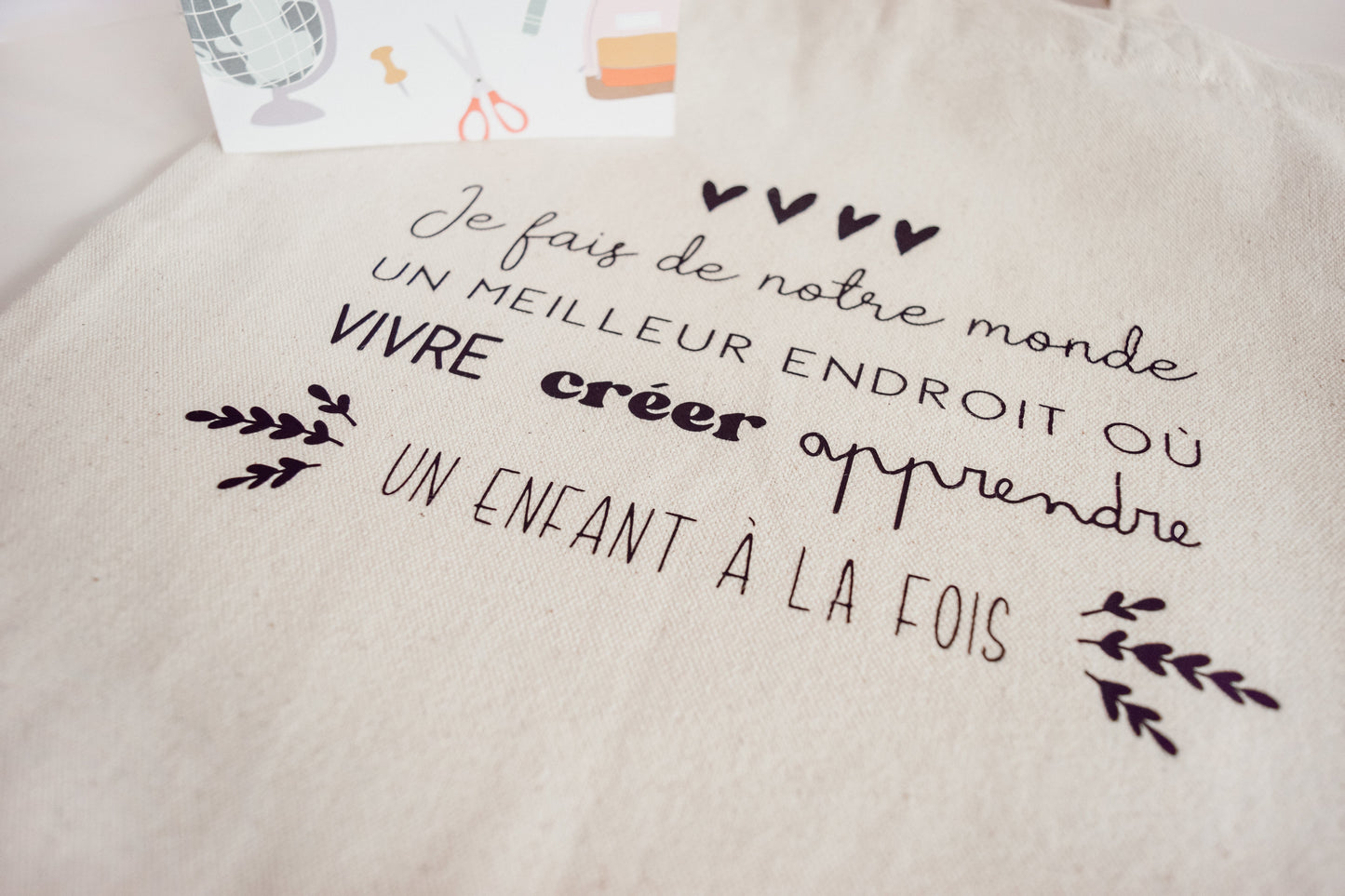 Sac en coton réutilisable - Je fais de notre monde...