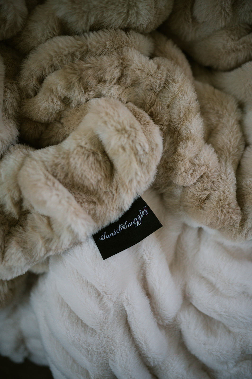 Cream Clouds Double-sided Minky Blanket