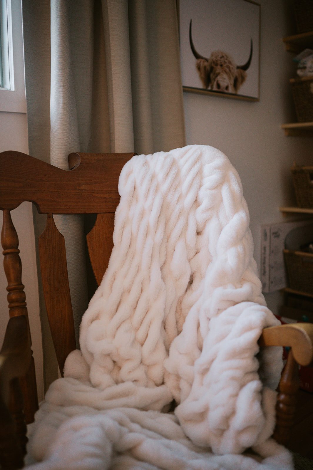 Cream Clouds Double-sided Minky Blanket