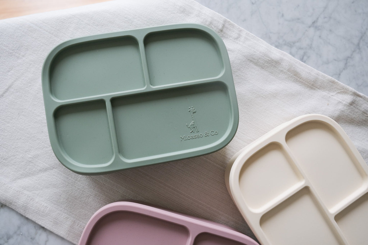Boîte à lunch bento en silicone | 4 compartiments