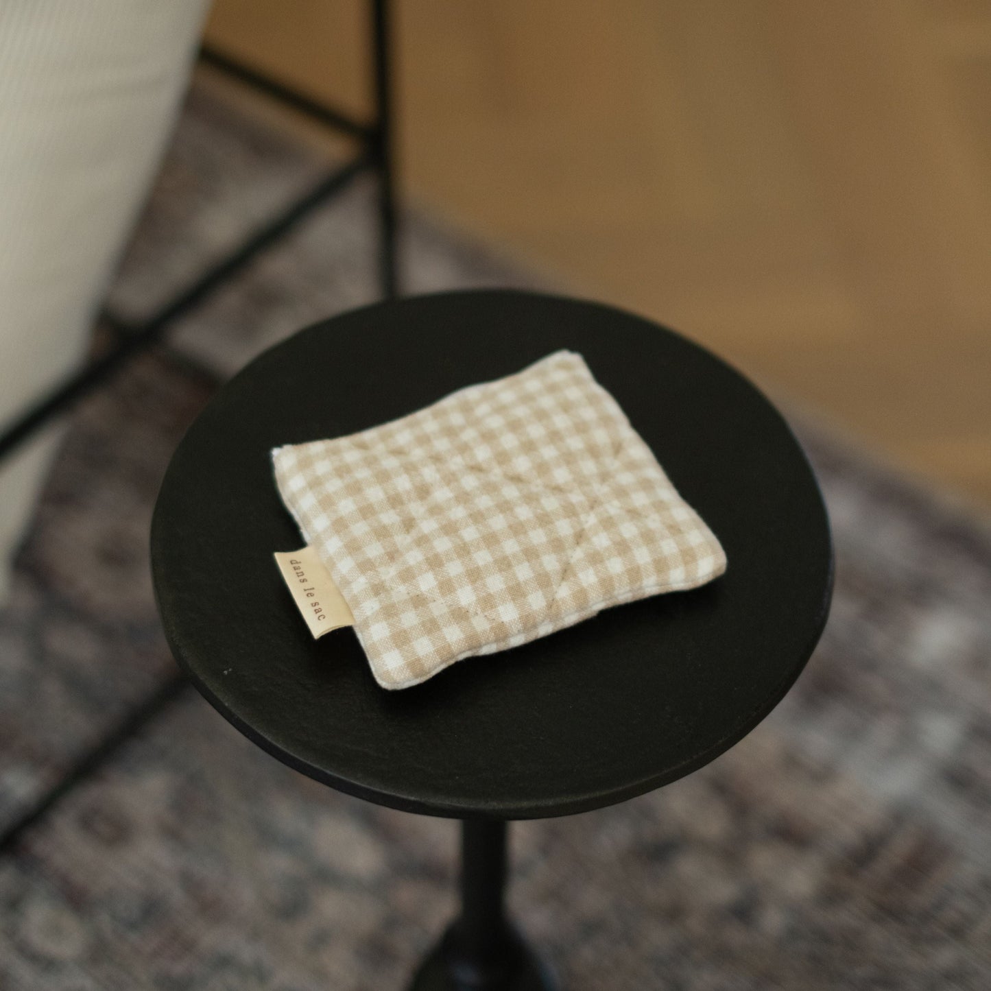 Porte-monnaie matelassé en coton