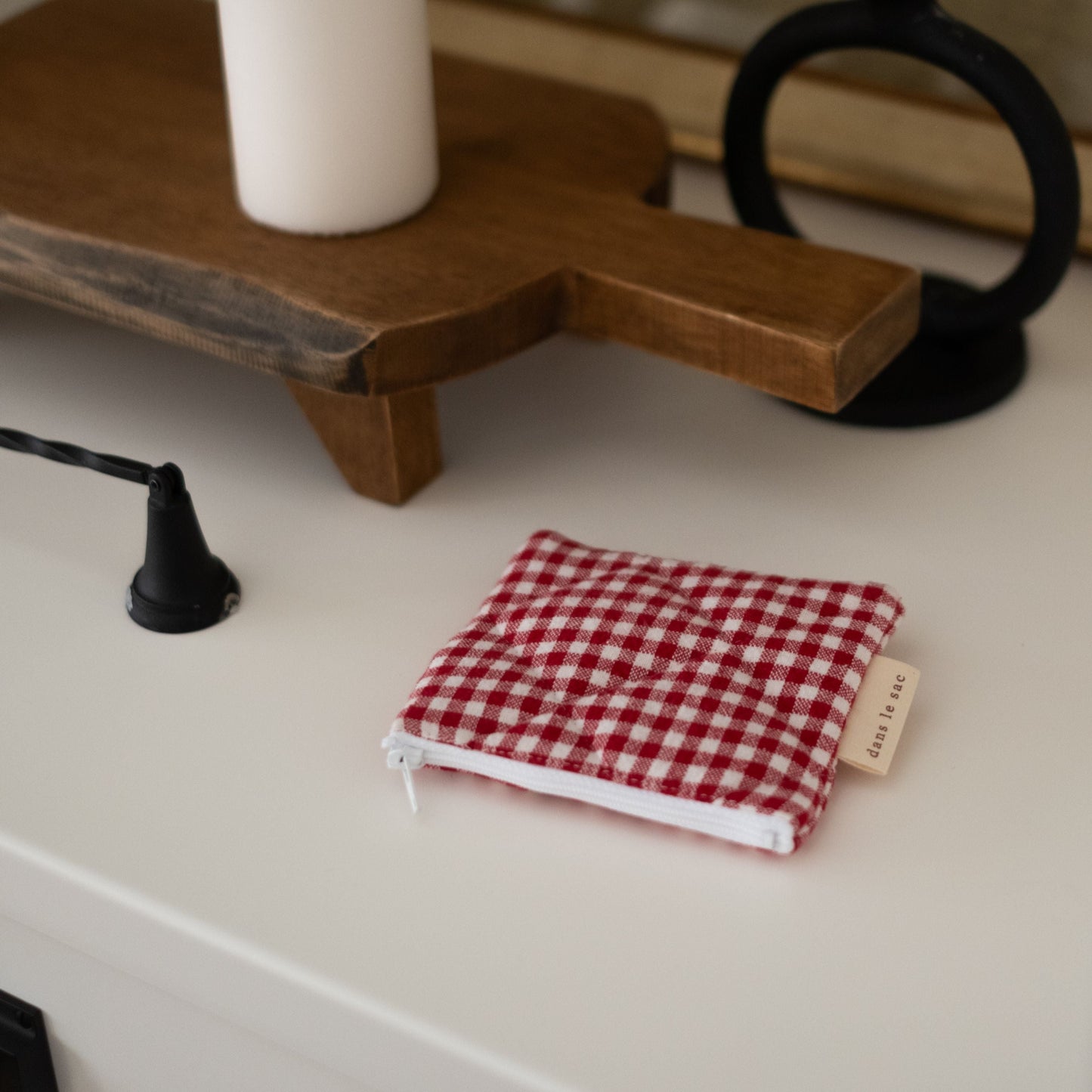 Porte-monnaie matelassé en coton